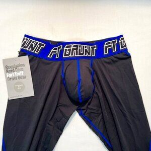 FORT TROFF Size M Grunt Corp Mesh Leggings - Black/Blue/White - Mesh Pouch